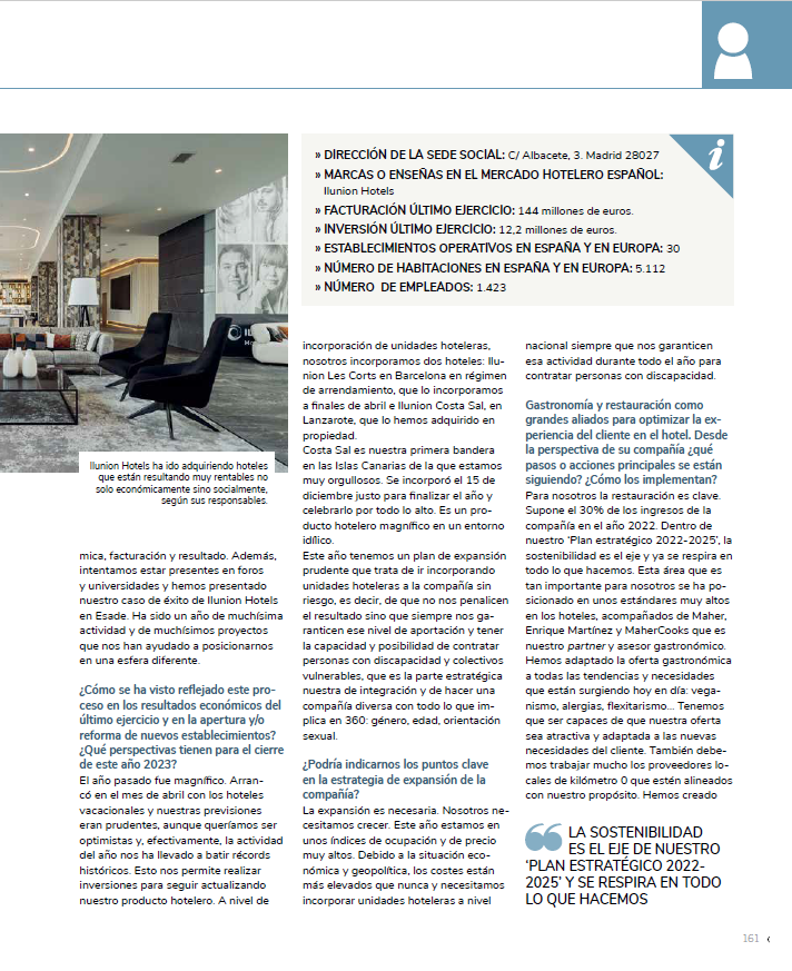 Intervención de Beatriz Miguel en REVISTA HOSTELERÍA