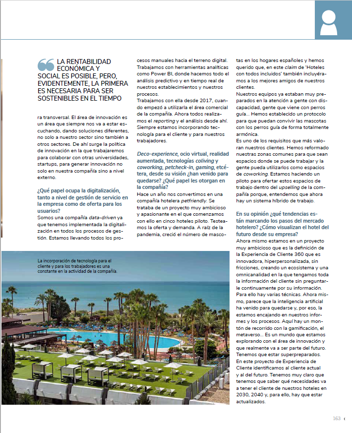 Intervención de Beatriz Miguel en REVISTA HOSTELERIA