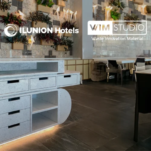 Image of furniture created by Wim Studio for ILUNION Hotels